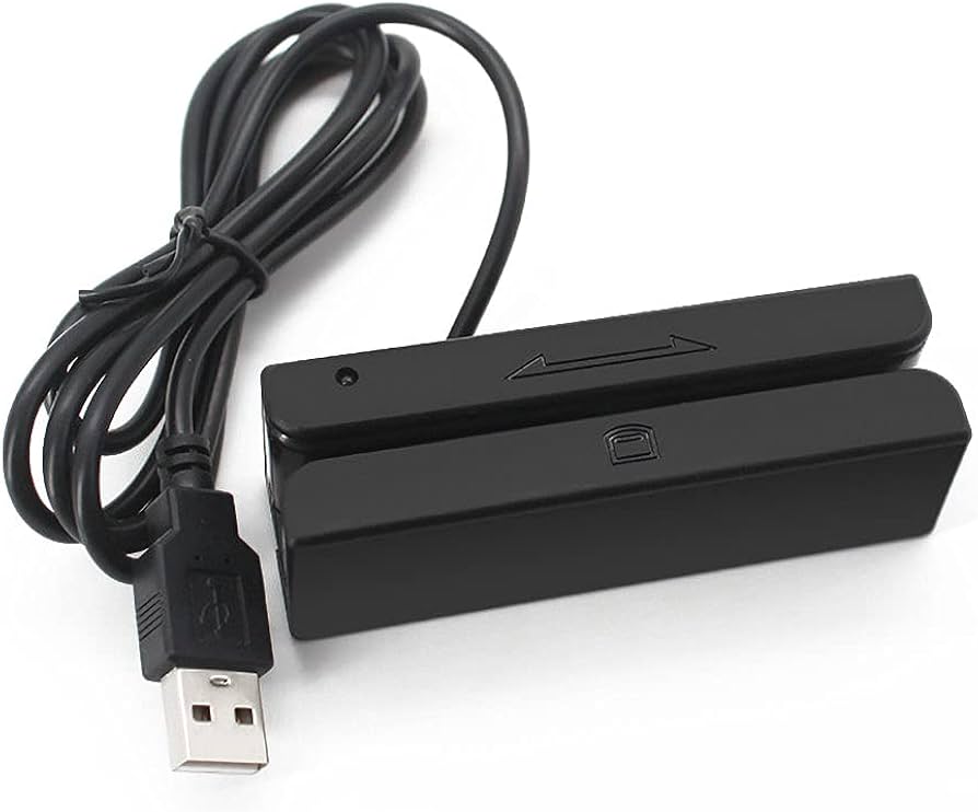 USB Magnetic Card Reader MSR - External Swipe Reader for POS Systems